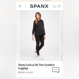 SPANX maternity Mama Look at Me Now Seamless Leggings small